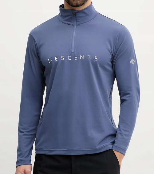 Golf męski Descente Chest Logo krótki zamek bluza męska niebieska 54