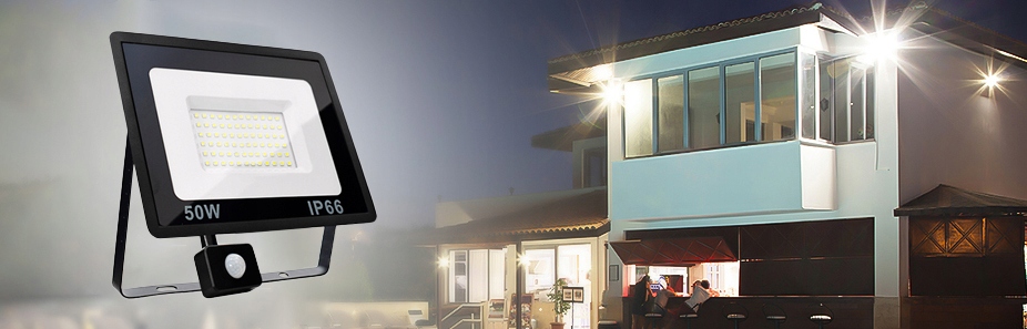 HALOGEN REFLEKTOR NAŚWIETLACZ LED IP65 CZUJKA 50W Stan opakowania oryginalne