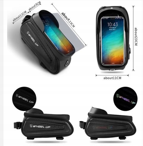 SAKWA TORBA ROWEROWA UCHWYT NA TELEFON WODOODPORNA Model UNIWERSALNY