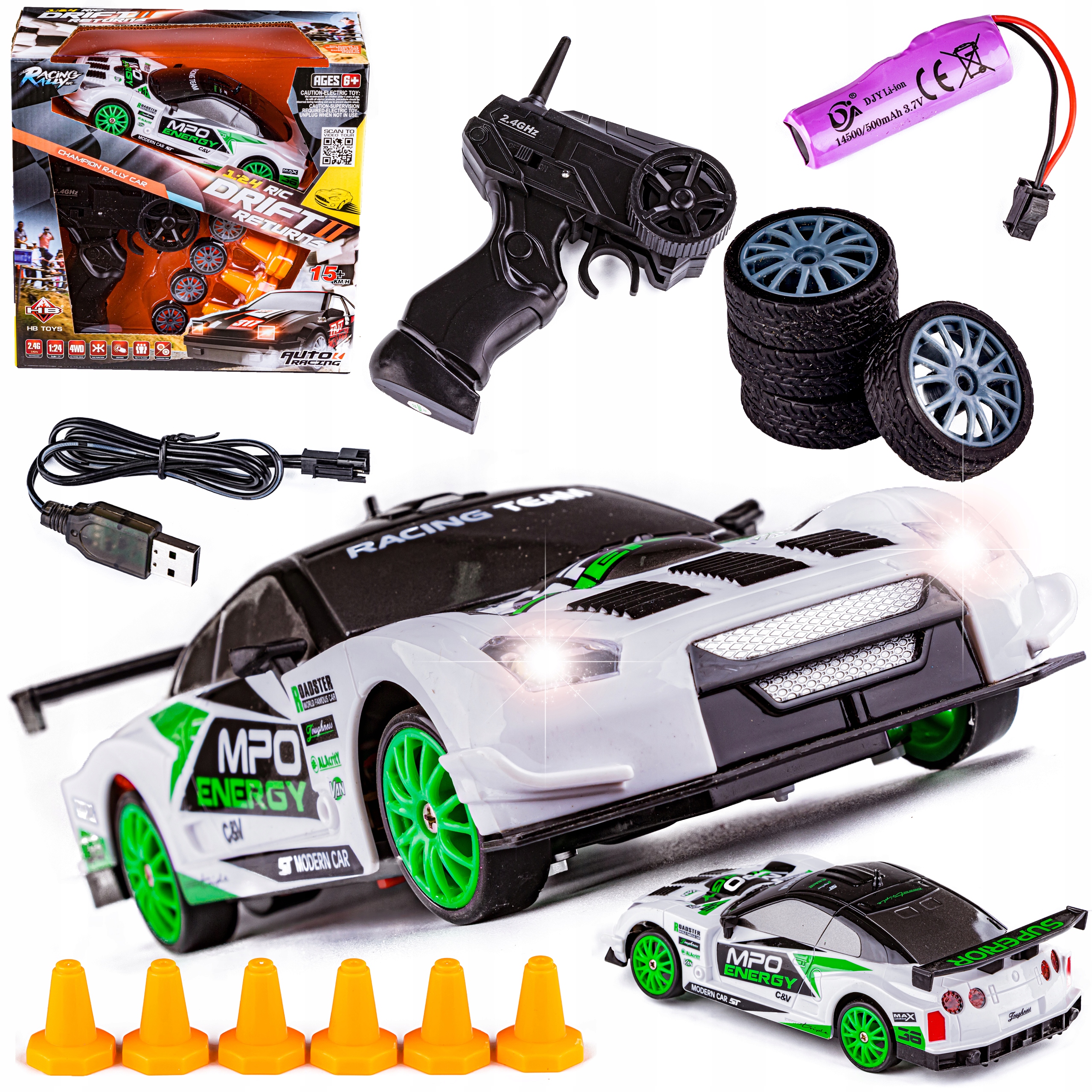 

Samochód Auto do DRIFTu 4x4 2,4GHz Nissan Gtr 1:24