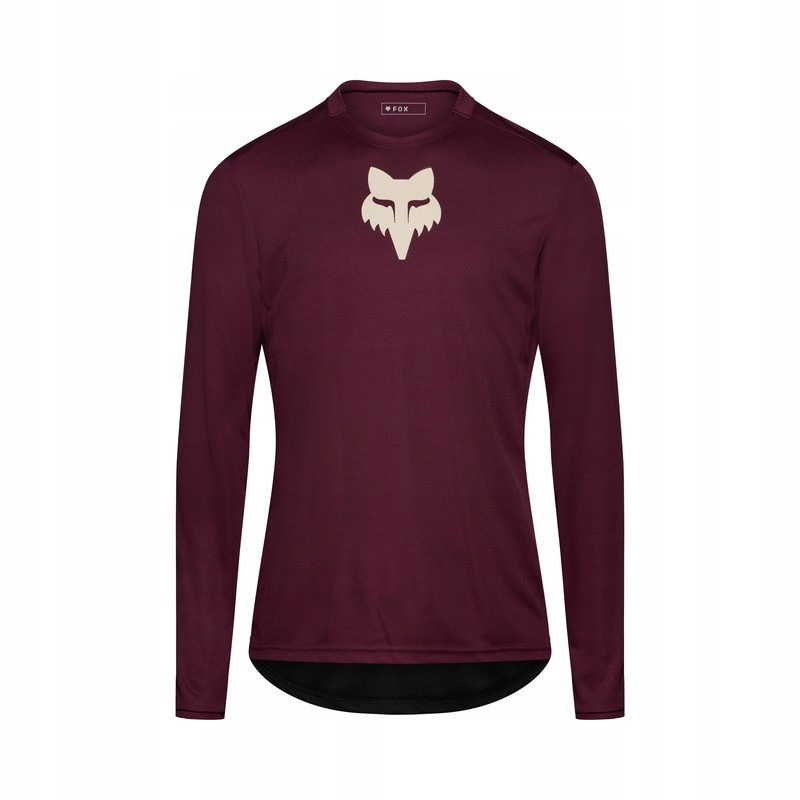 Koszulka Rowerowa Z Długim Rękawem Fox Ranger Head Dark Maroon (M)