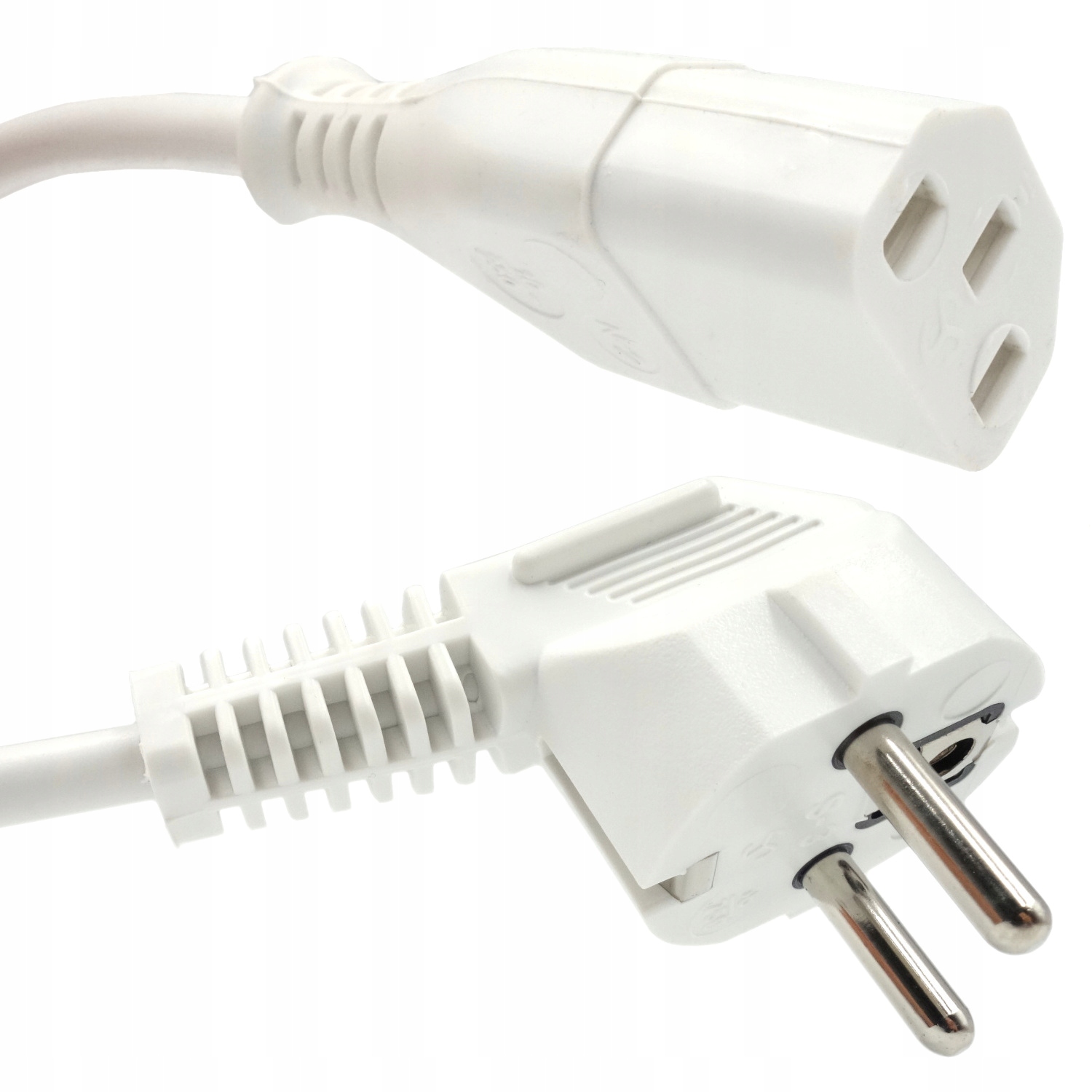 KABEL ZASILAJĄCY PC KOMPUTEROWY BIAŁY 1,5M POLSKA PRODUKCJA