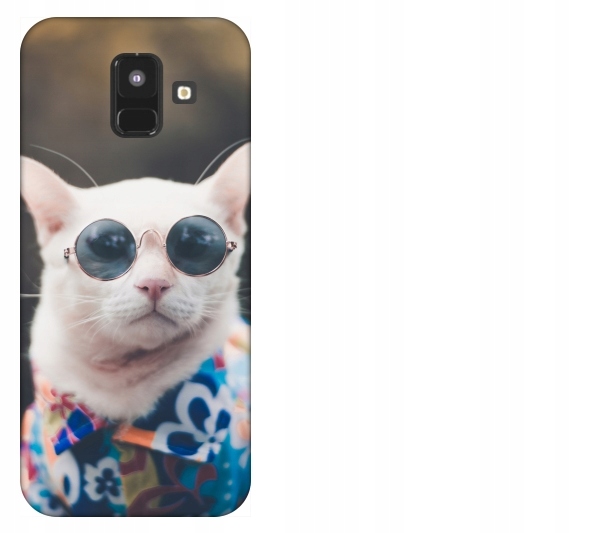 

Etui pokrowiec Samsung Galaxy A6 2018 Kot hipster