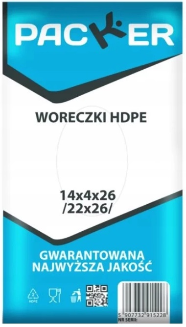 

Woreczki Hdpe 14x4x26x(22x26) 800 szt