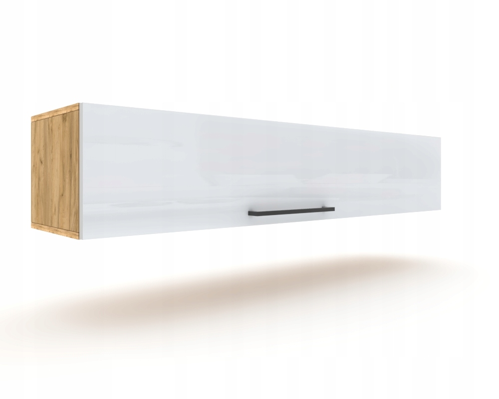 Závěsná horizontální skříňka Rtv Komoda Simply Up Craft Bílý lesk 160