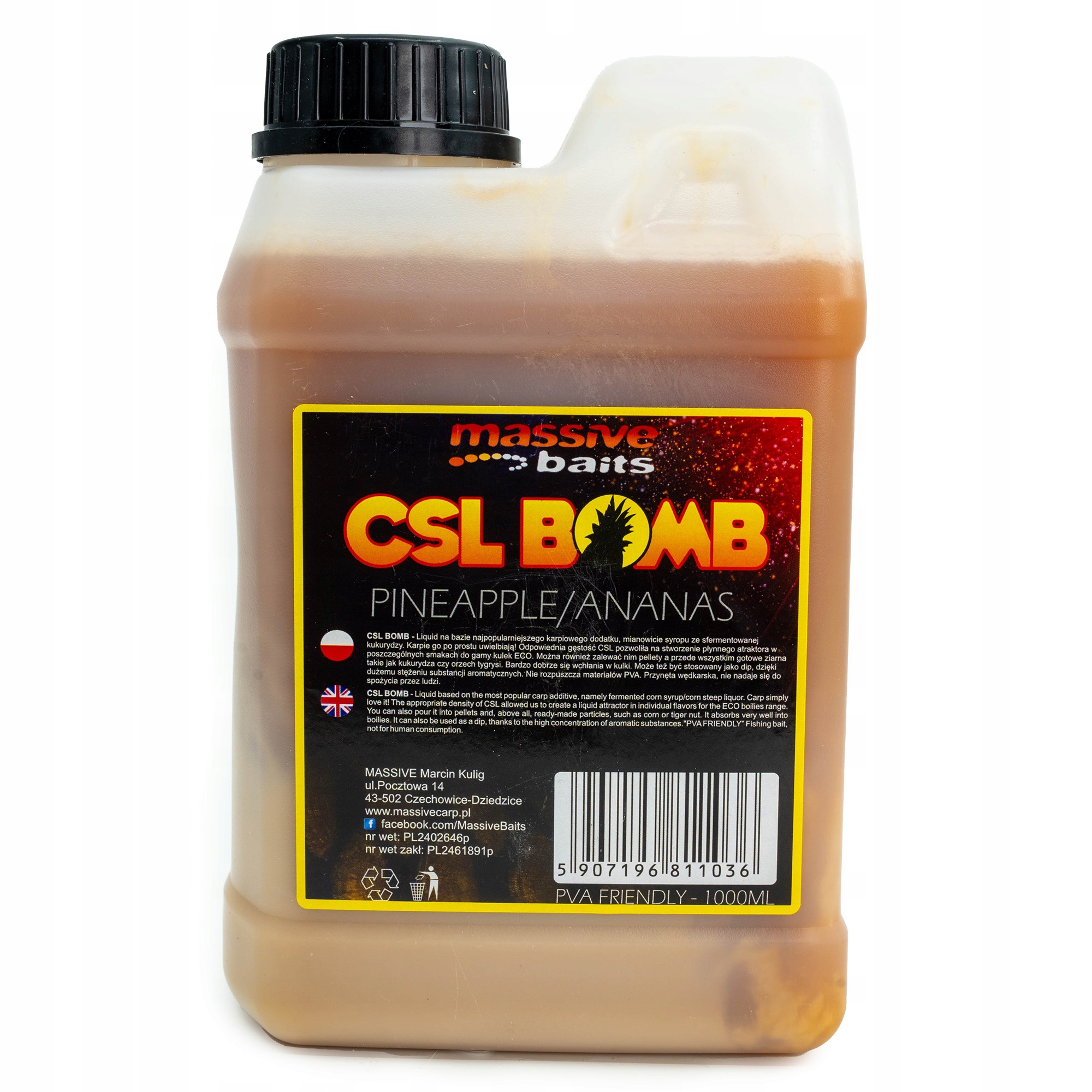 Liquid Massive Baits Csl Boomb Pineapple 1l