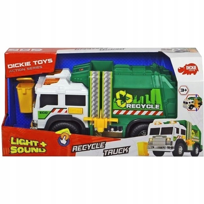 

Dickie Toys Zielona Śmieciarka 30CM Światło Dźwięk