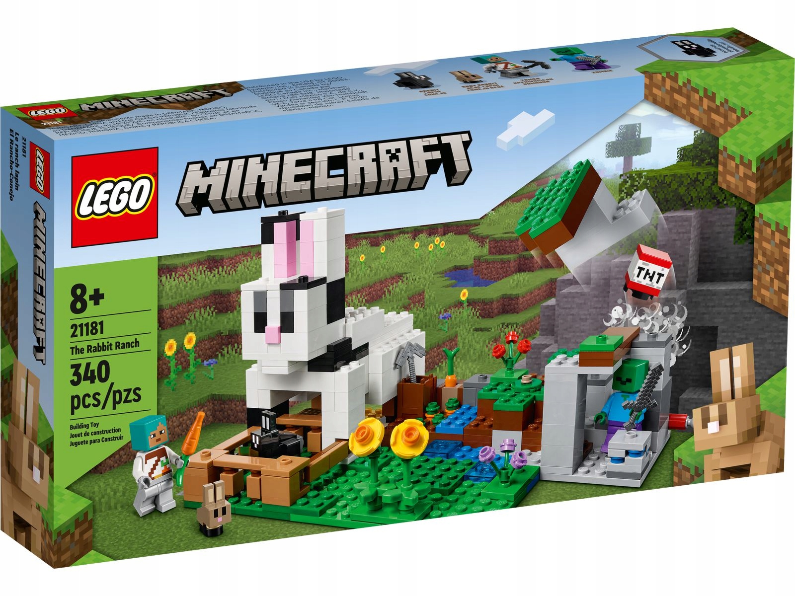 LEGO Minecraft 21181 Králičia farma 8+ - Treser Zajačik Zombie