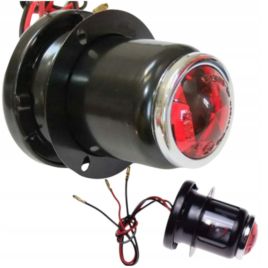 Motocyklová Lampa Zadní Osvětlení Tabule Veterán Lucas Kulatá E4 Vintage