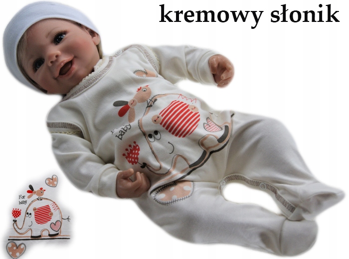 Śpiochy śpioszki kaftanik 68 rozpinane bawełniane