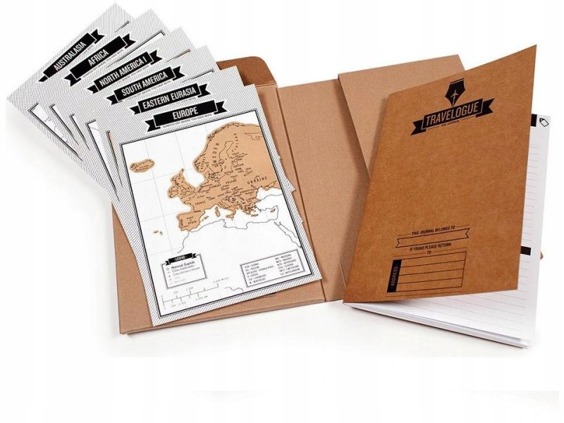 

Dziennik Podróżnika Mapa Zdrapka Notes Travelguide