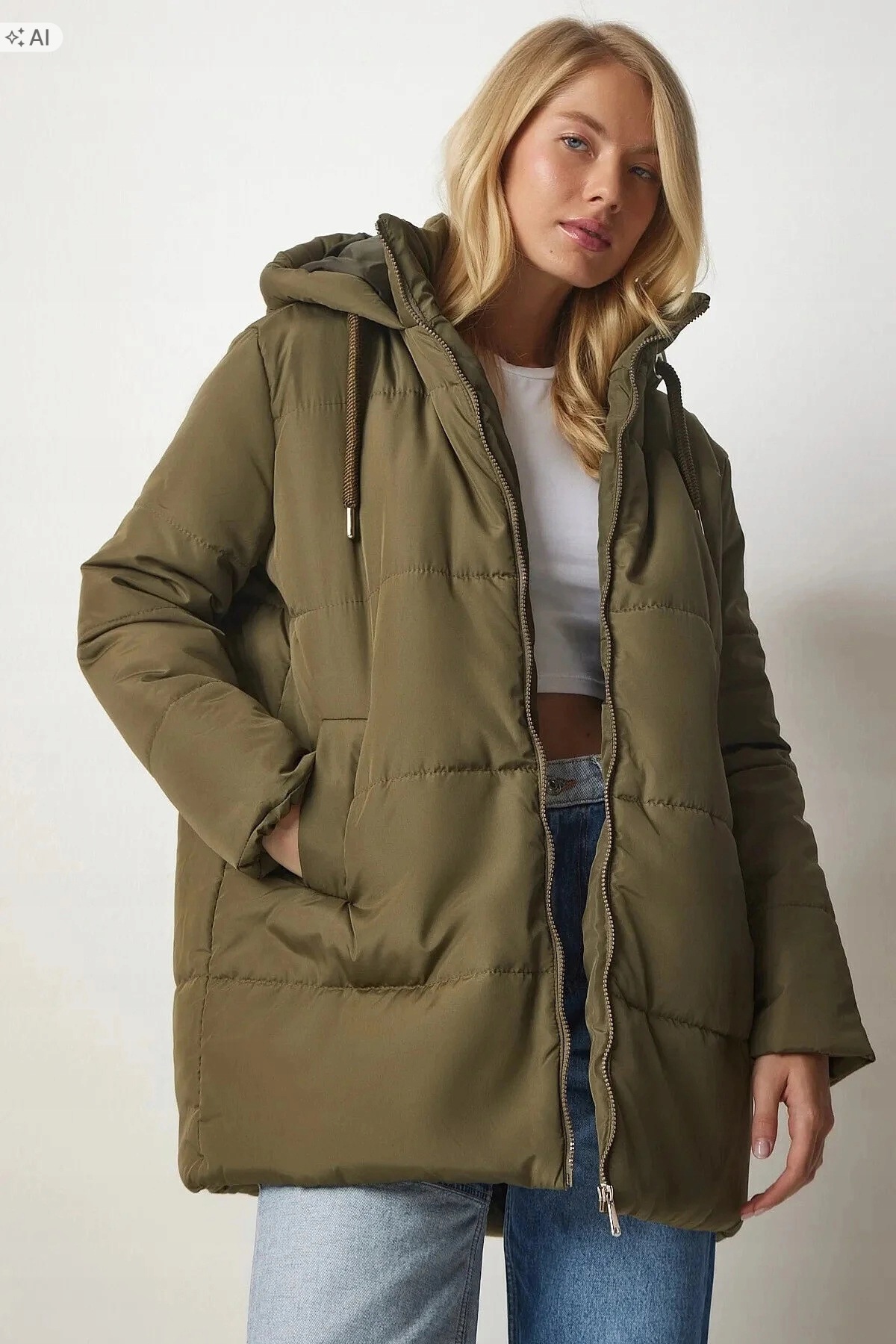 Teplá Prošívaná Bunda S Kapucí V Oversize Stylu 36 5IA