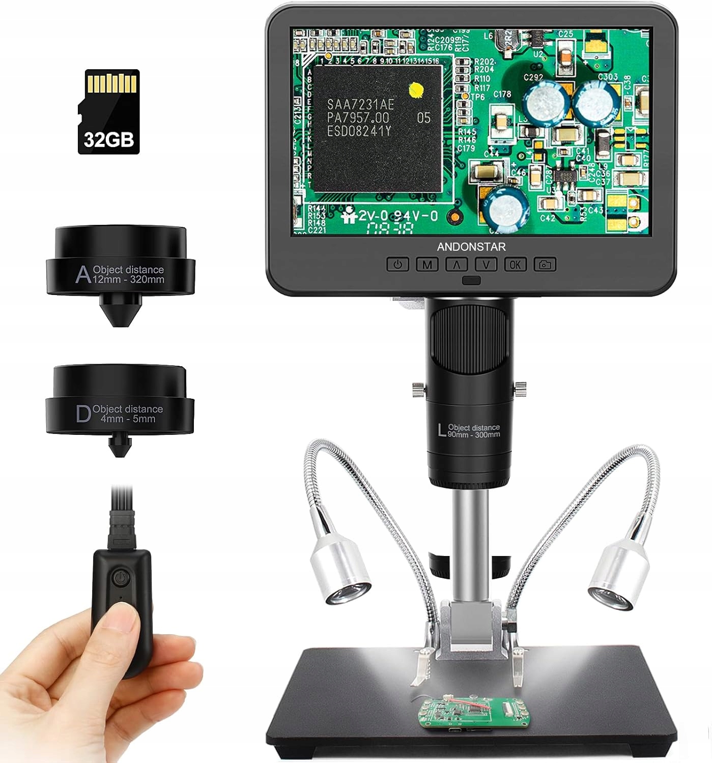 Digitální Mikroskop Andonstar AD216-M Přenosný, Vědecký, Vzdělávací, 7 Palců