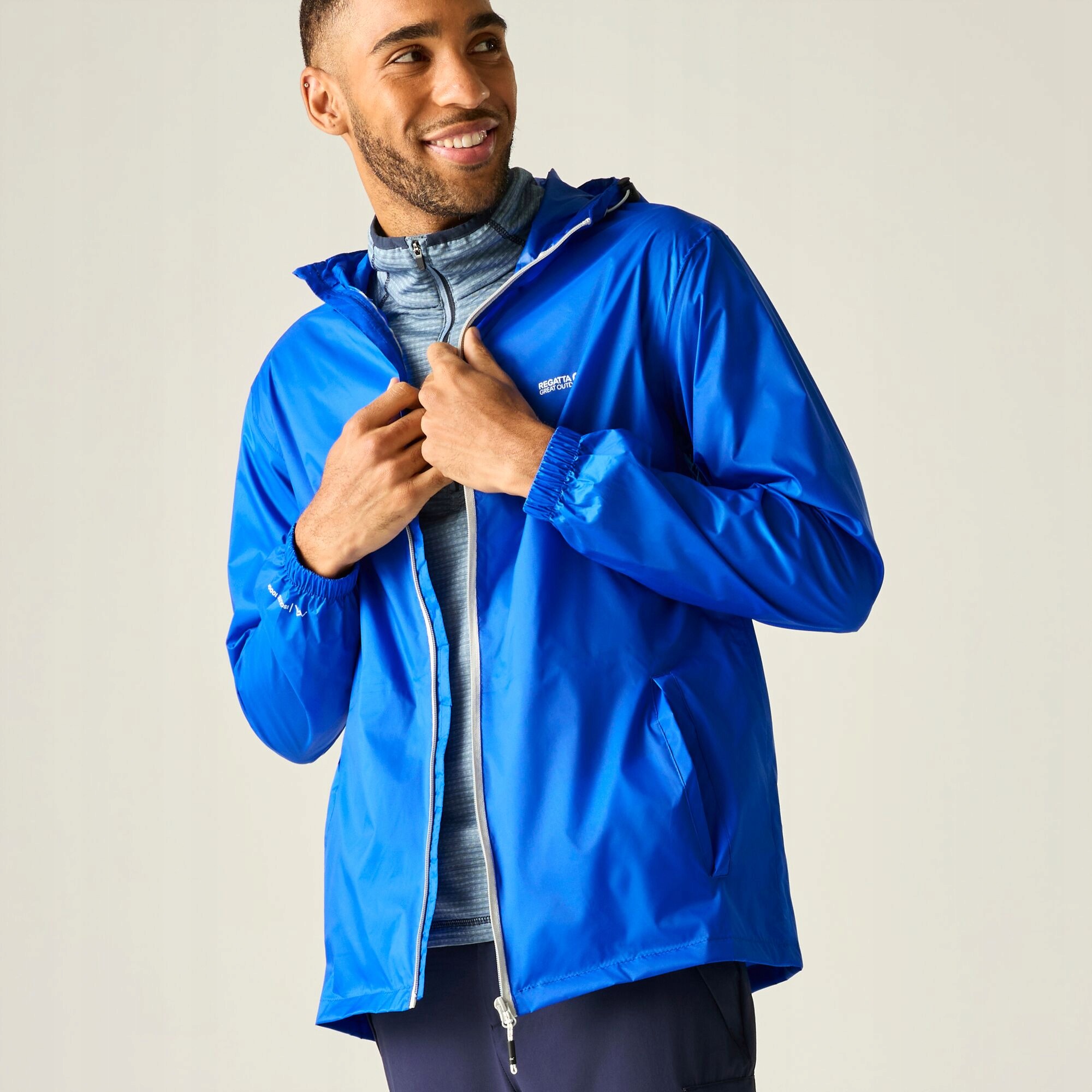 Pánská ultralight bunda Pack It Jacket RMW281 Barva: modrá, Velikost: L