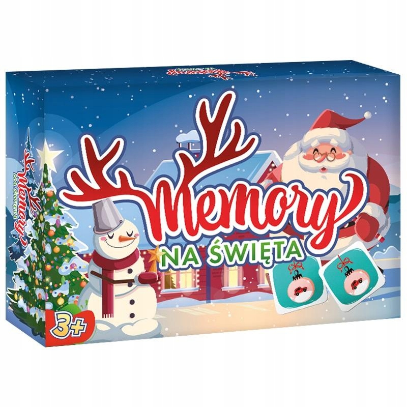 GRA MEMORY NA ŚWIĘTA memo memory prosta gra dla najmłodszych +3 lata Stan opakowania oryginalne