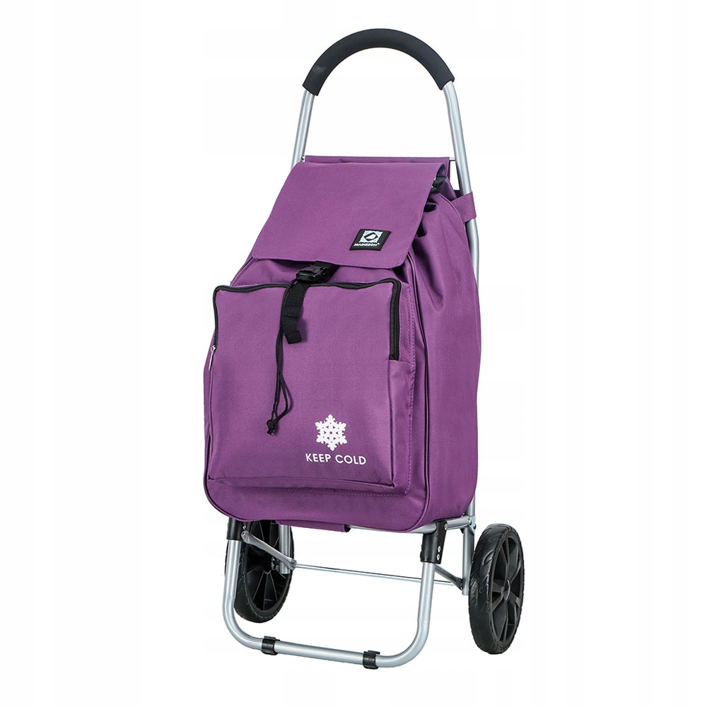 Nákupní vozík s taškou na velkých kolečkách s ložisky a termo kapsou 50 l