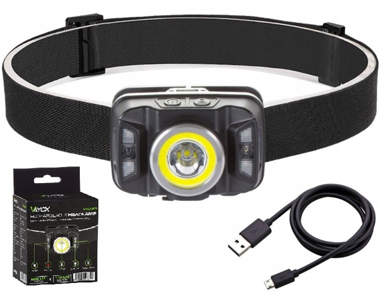 

Latarka Led Czołowa Czołówka Usb Akumulatorowa Led
