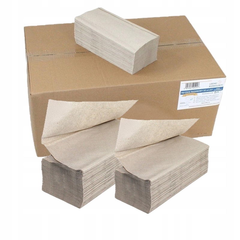 Levně Papírové Ručníky Šedé Zz 25X23 Loewe Biosecurity Karton