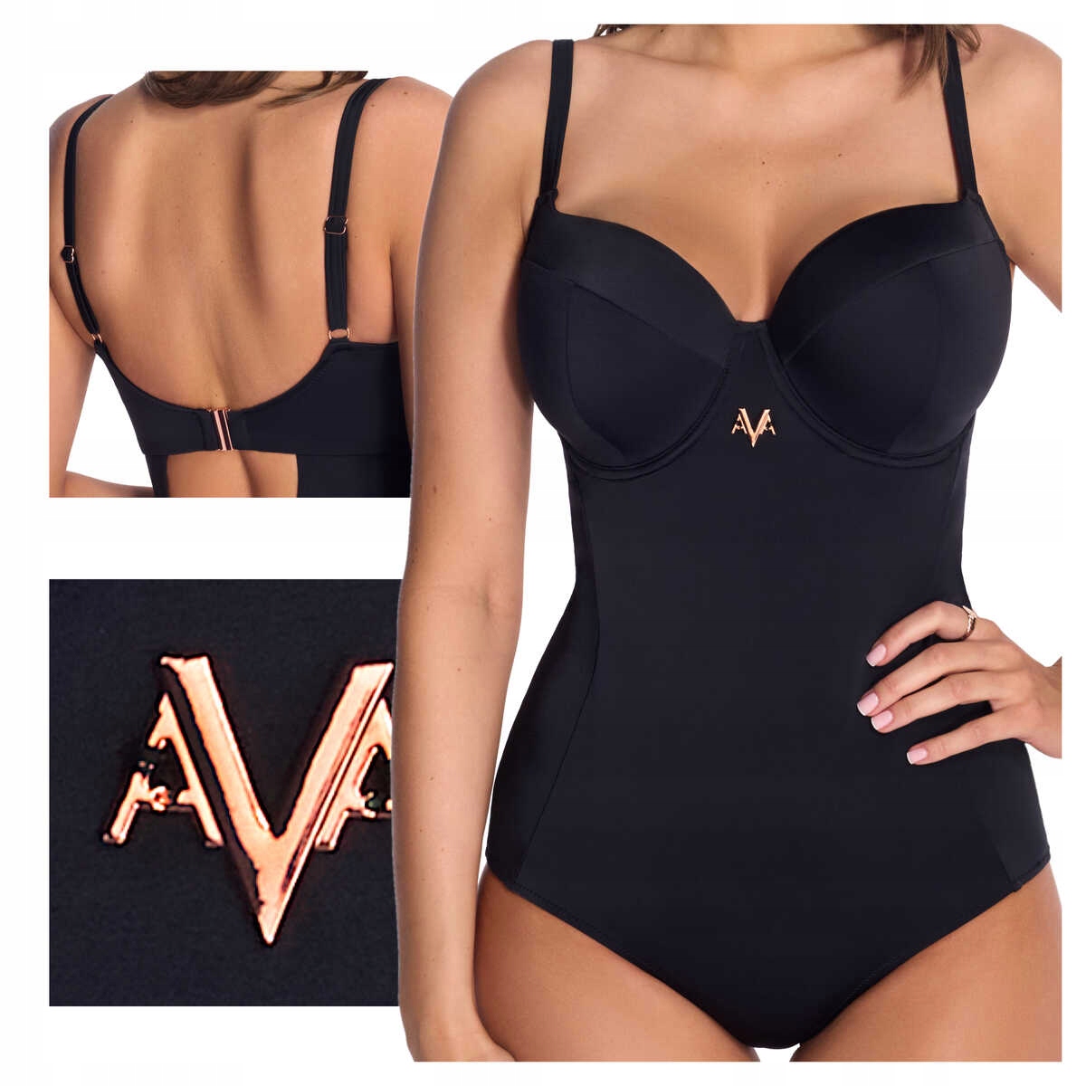 Ava Dámské jednodílné plavky 70 černá 90C