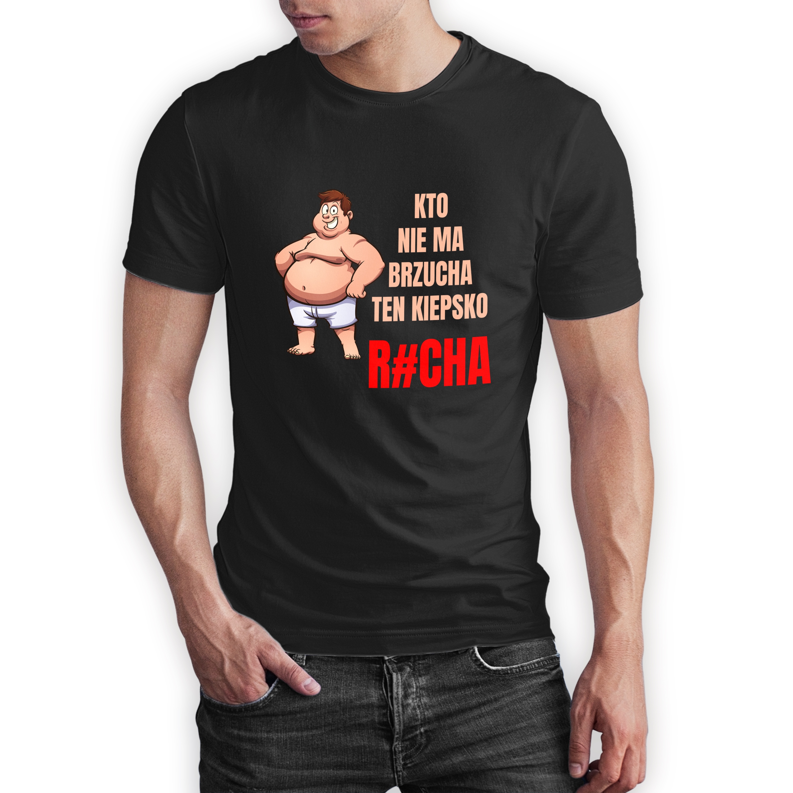 

Koszulka t-shirt kto nie ma brzucha ten kiepsko