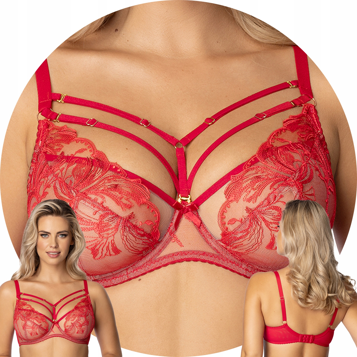 Gaia 1305 Zelia měkká podprsenka červená 75C