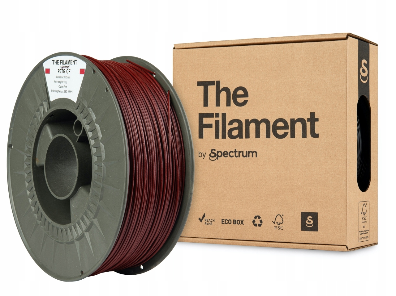 Filament Petg Spectrum 1,75 mm 1 kg červený (červená)