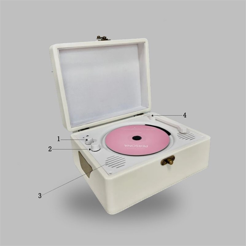 RETRO ODTWARZACZ PRZENOŚNY CD GŁOŚNIK BLUETOOTH Kod producenta 1900-3