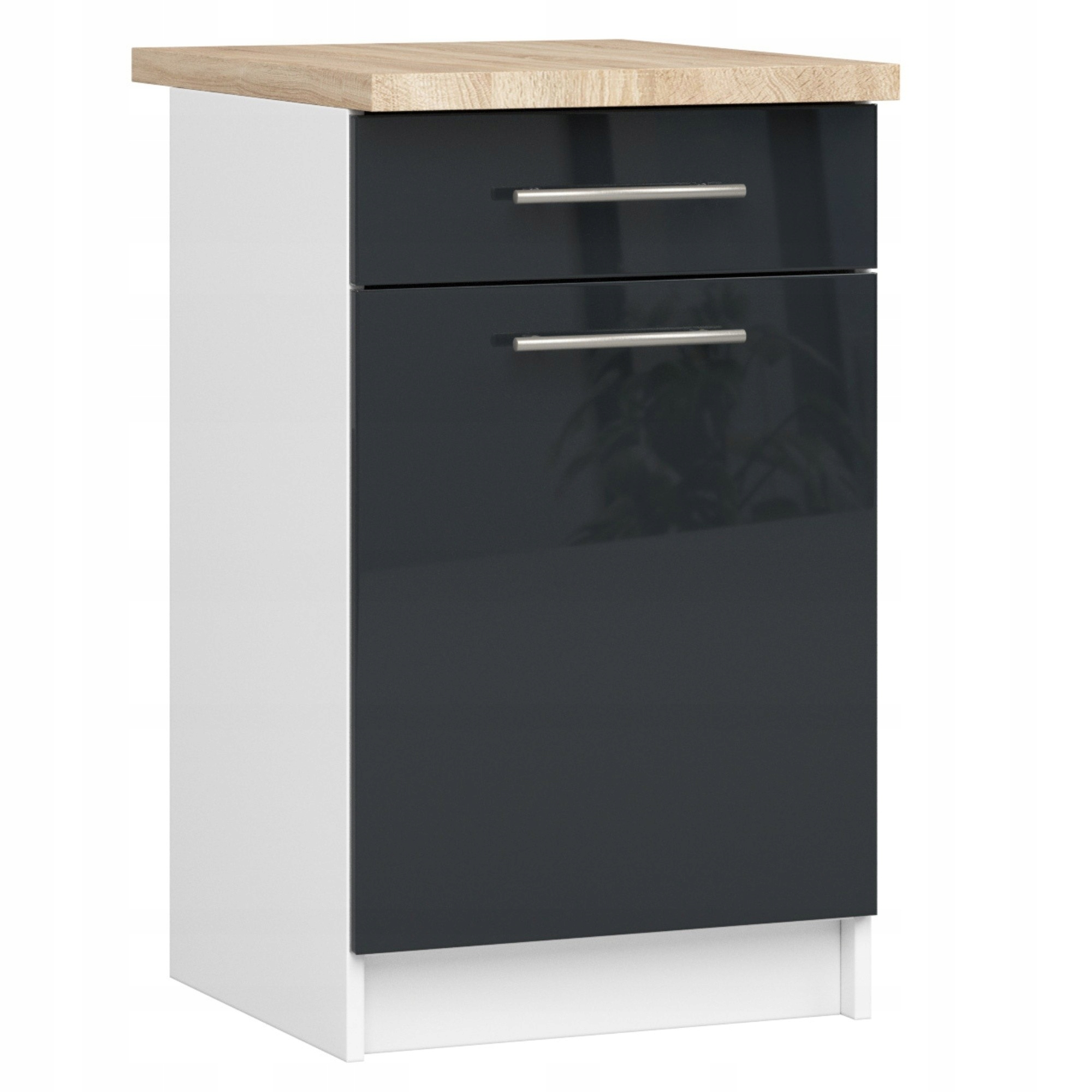 Skriňa Oliwia S50 SZ1 Doska Biela Grafit Lesk Akd