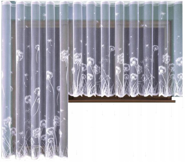 

Białe Dmuchawce 150x250+300x150cm (2 firany)