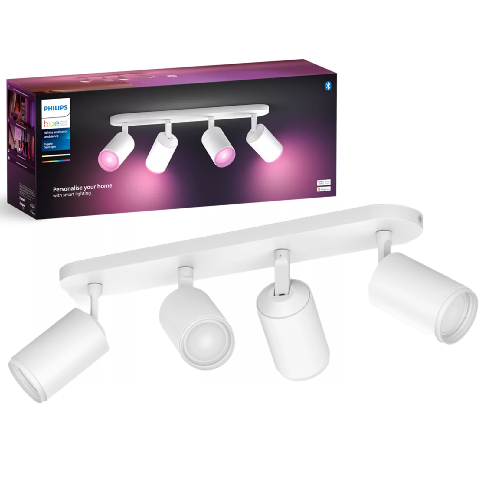 Philips Hue White and Color Ambiance Lampa Fugato 4x4.2W Bluetooth Zigbee