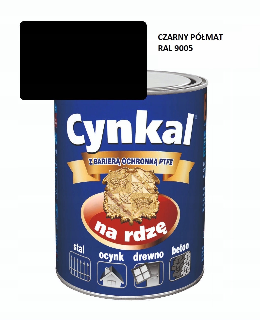 Barva Cynkal 2,5L Černá Polomatná 9005