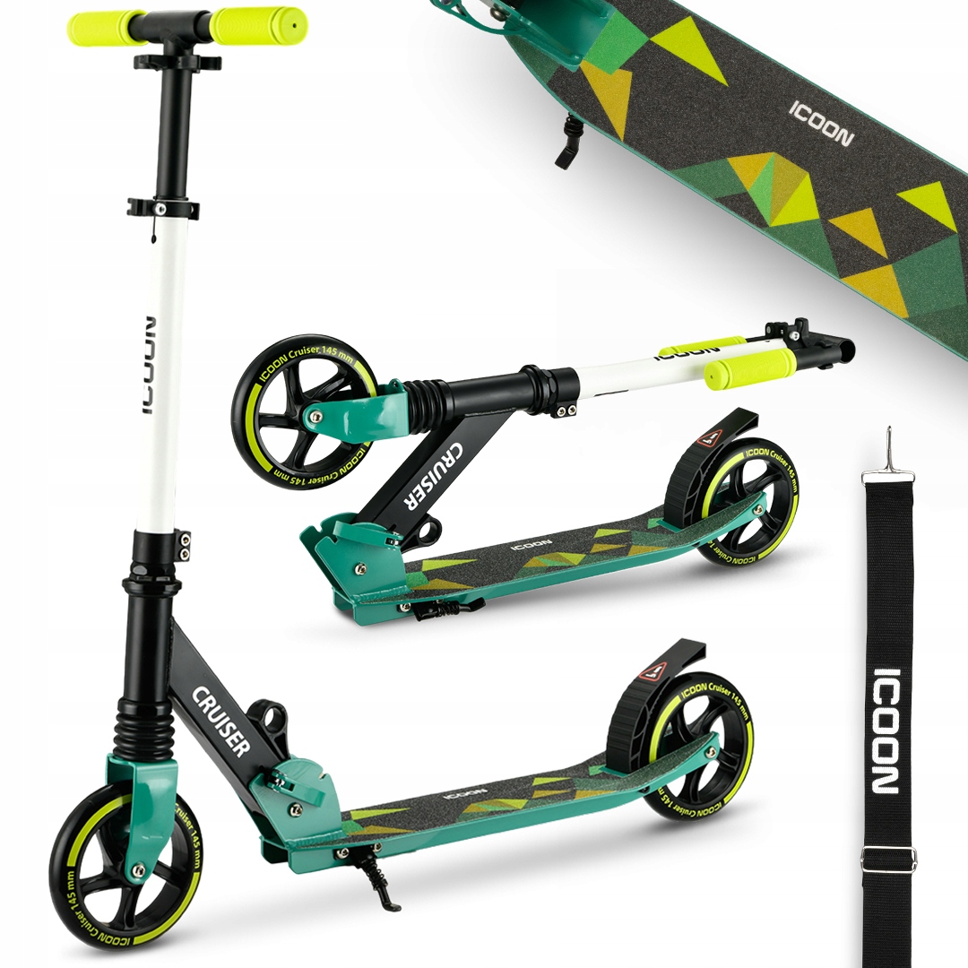 Hulajnoga 145 mm Icoon Cruiser Składana Amortyzator Regulowana Do 50 kg
