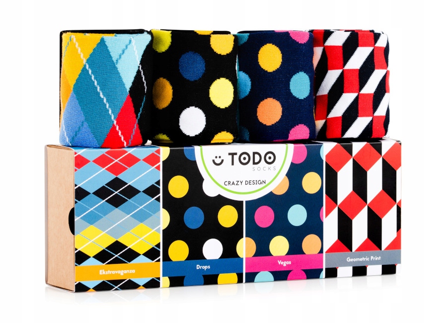 

Skarpetki Todo Socks Crazy Design zestaw 4pak 3942