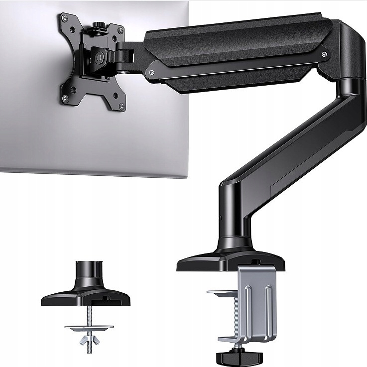 Ergonomický držák na monitor s pružinovým ramenem pro 1 monitor, 13-32", Vesa, nosnost až 10 kg