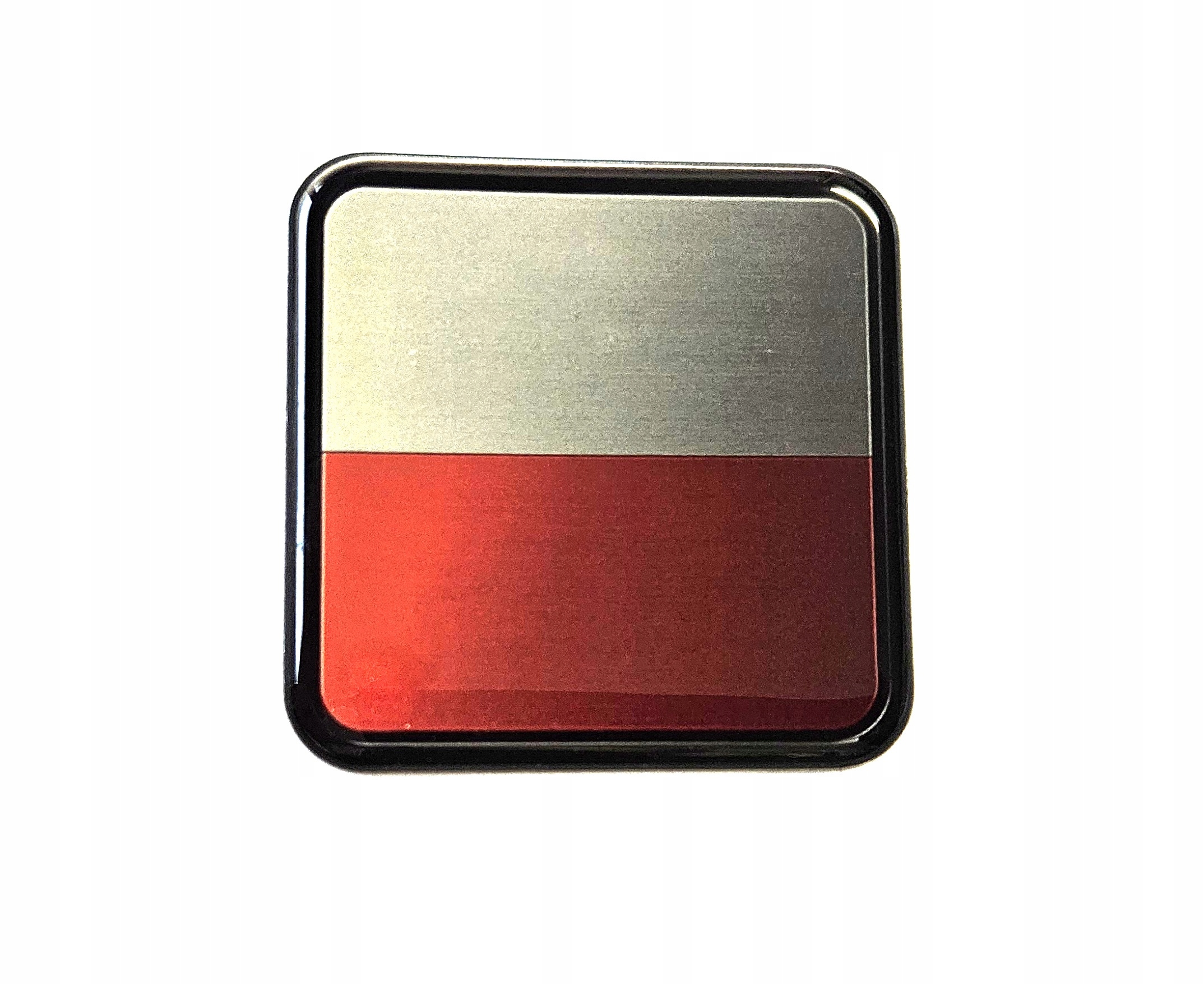 Naklejki flaga zacieniona z czarną ramką 3d Polska