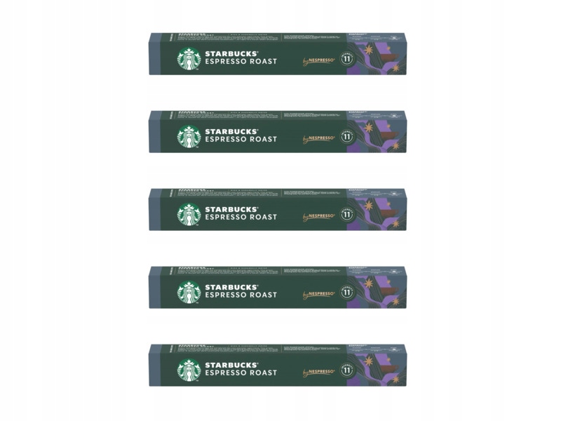 Kapsułki Starbucks Espresso Roast do ekspresu Nespresso 5 x 10 sztuk