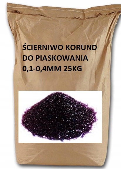 

Korund do piaskowania 25kg 0,1-0,4mm