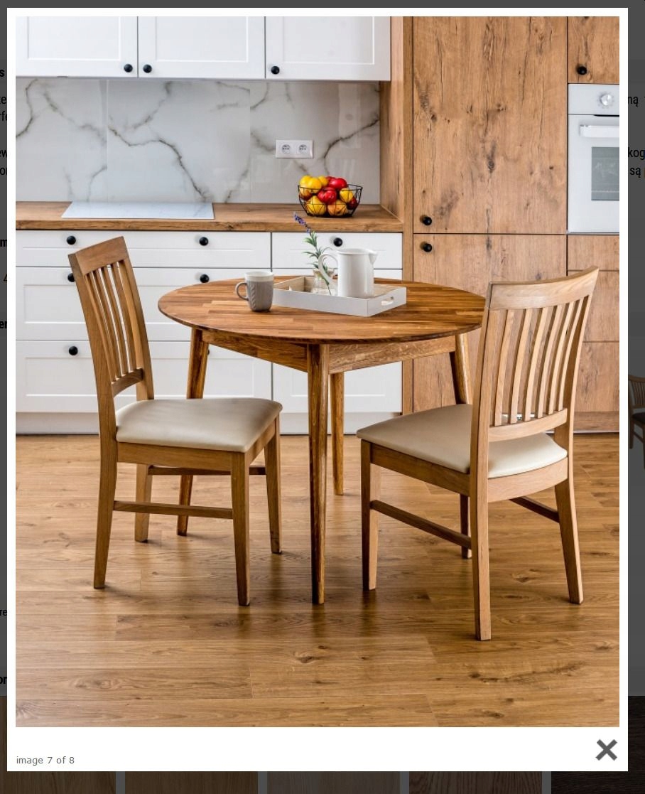 STÓŁ DĘBOWY, OKRĄGŁY 100 cm, ROZKŁADANY, LITY DĄB! Marka Mebelink