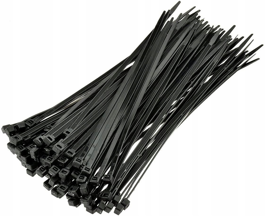 TRYTYTKI OPASKI ZACISKOWE CZARNE 2,5X200 mm 100szt Długość 200 mm