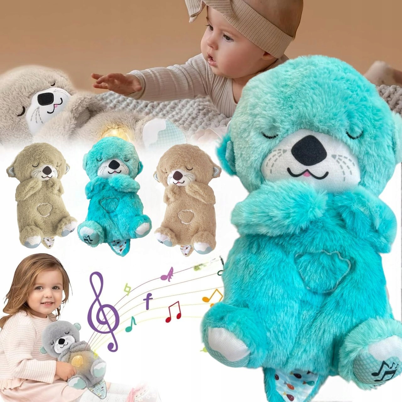 PRZYTULANKA MASKOTKA WYDRA POZYTYWKA USPOKAJACZ SZUMIŚ ODDYCHAJĄCA WYDRA EAN (GTIN) 5905264060607