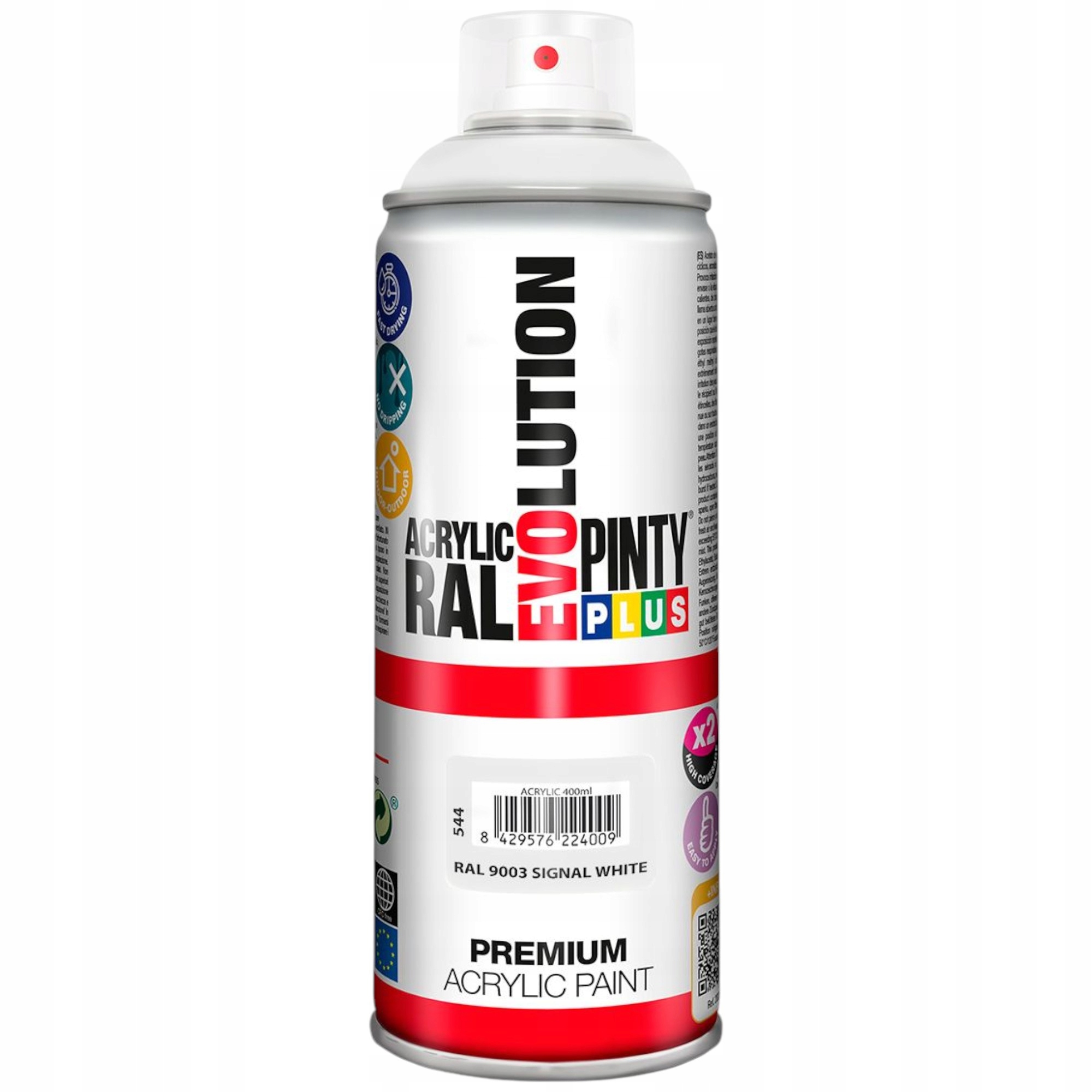 PintyPlus Lakier Akrylowy Spray Ral 9003 Biały Sygnałowy Połysk 400ML