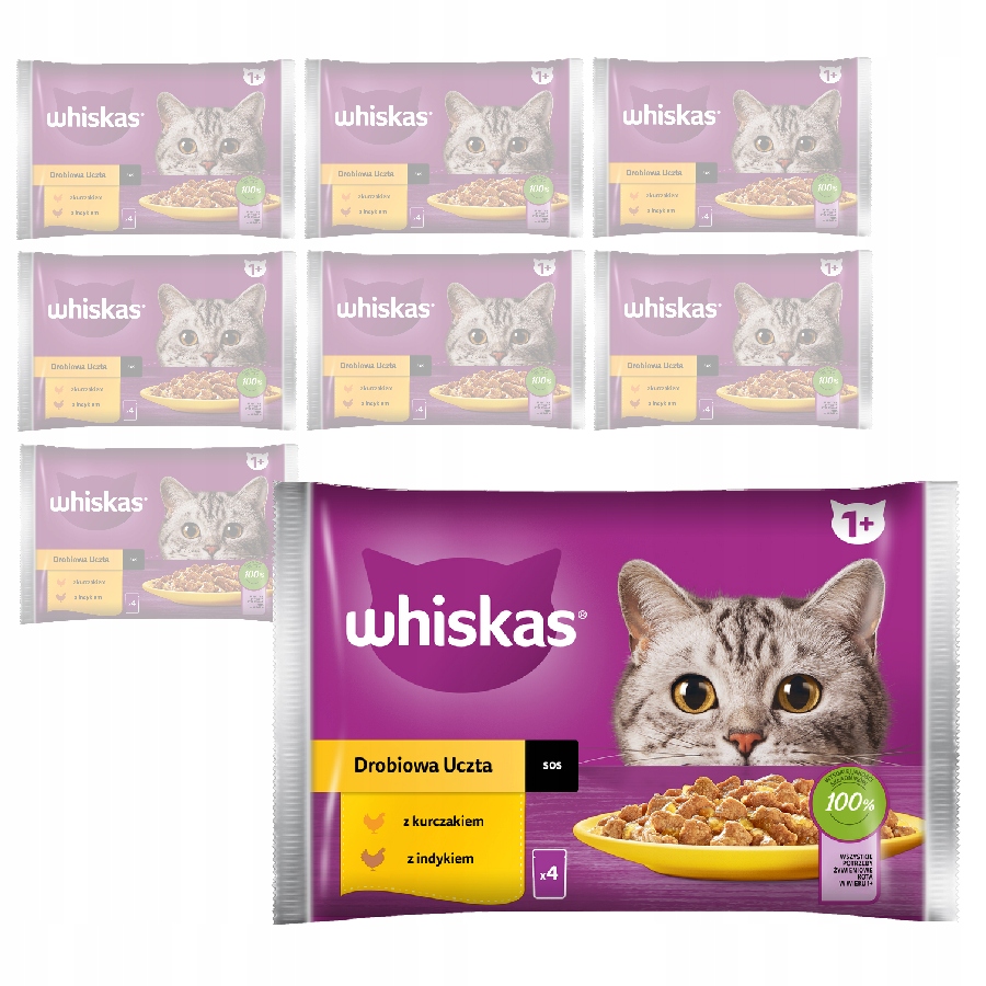 Whiskas Adult Drůbeží Hostina V Omáčce 32x85g Krmivo Pro Kočky Kuře Krůta