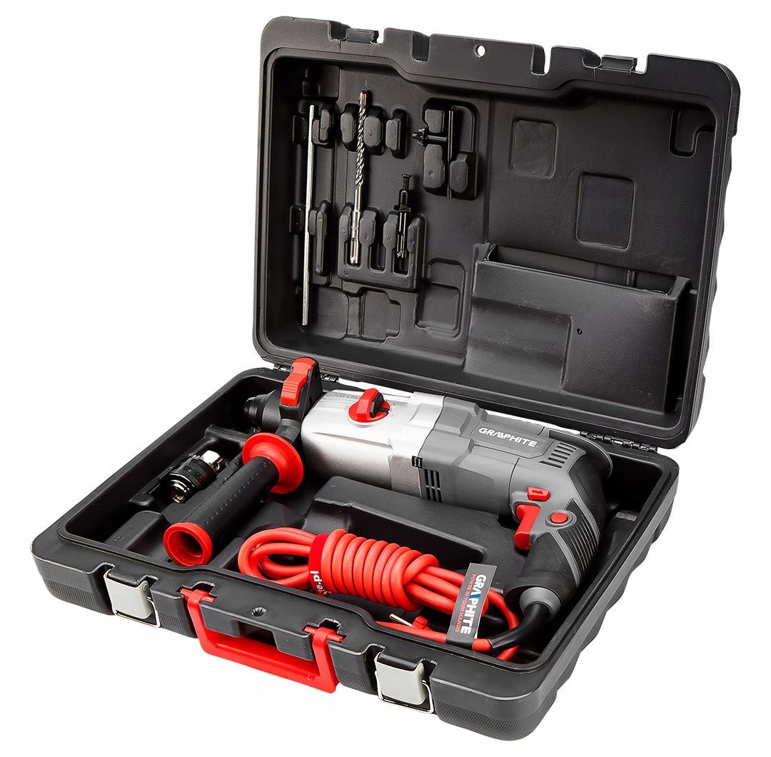 MŁOTOWIERTARKA WIERTARKA MŁOT UDAROWY SDS+ 800W WALIZKA GRAPHITE Napięcie zasilania 230 V