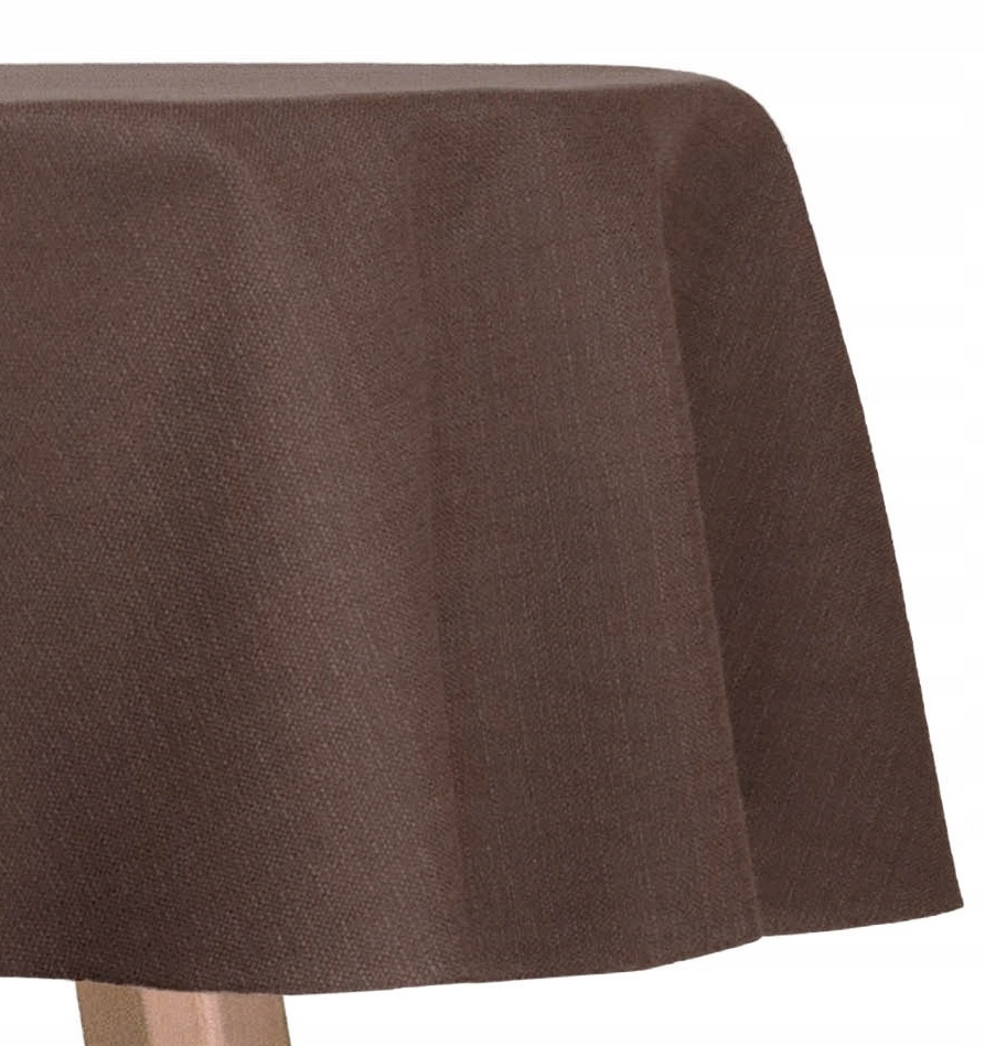 Obrus Plamoodporny okrągły Bawełna Koło Ø160cm AZ-086 Topaz Brązowy