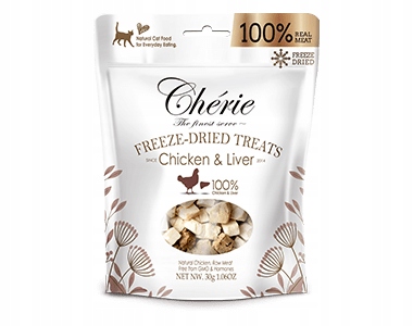 Chérie Premium 100% Pamlsek pro kočky Lyofilizovaná kuřecí vata 6x30 g