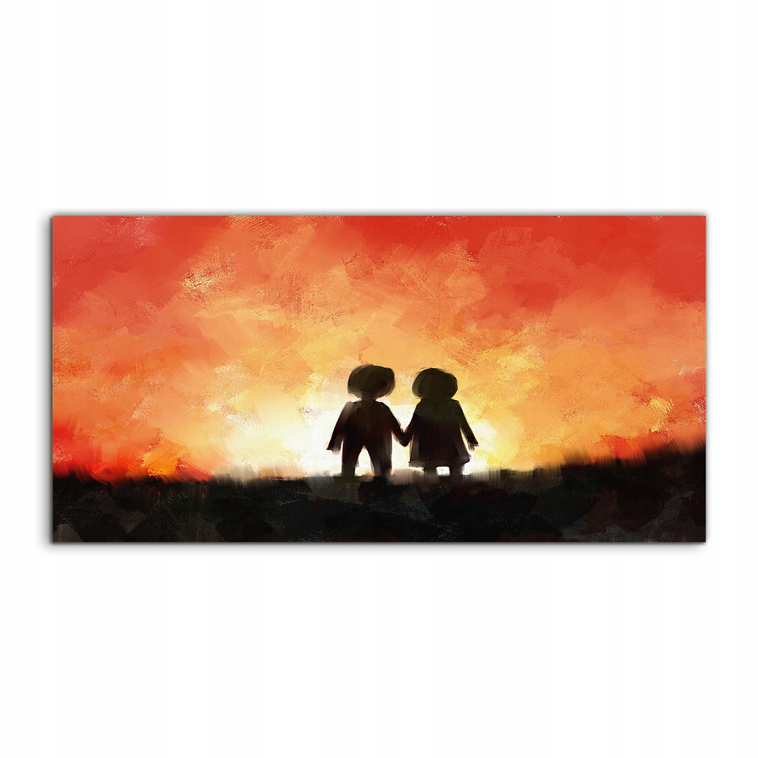 Akrylový obraz 120x60 ako darček Láska Západ slnka