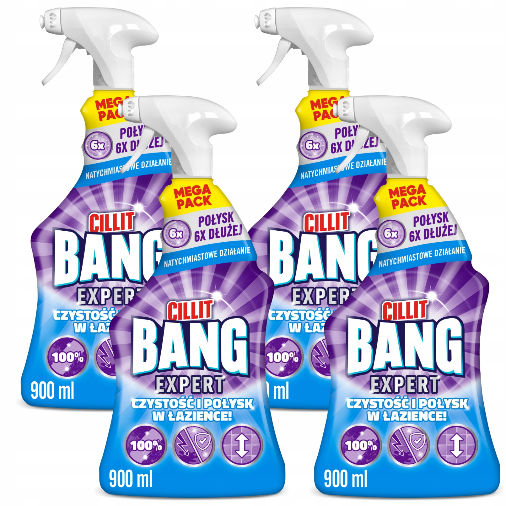 Levně Cillit Bang Čisticí Přípravek Na Úklidovou Plochu Koupelny 4 X 900 ML