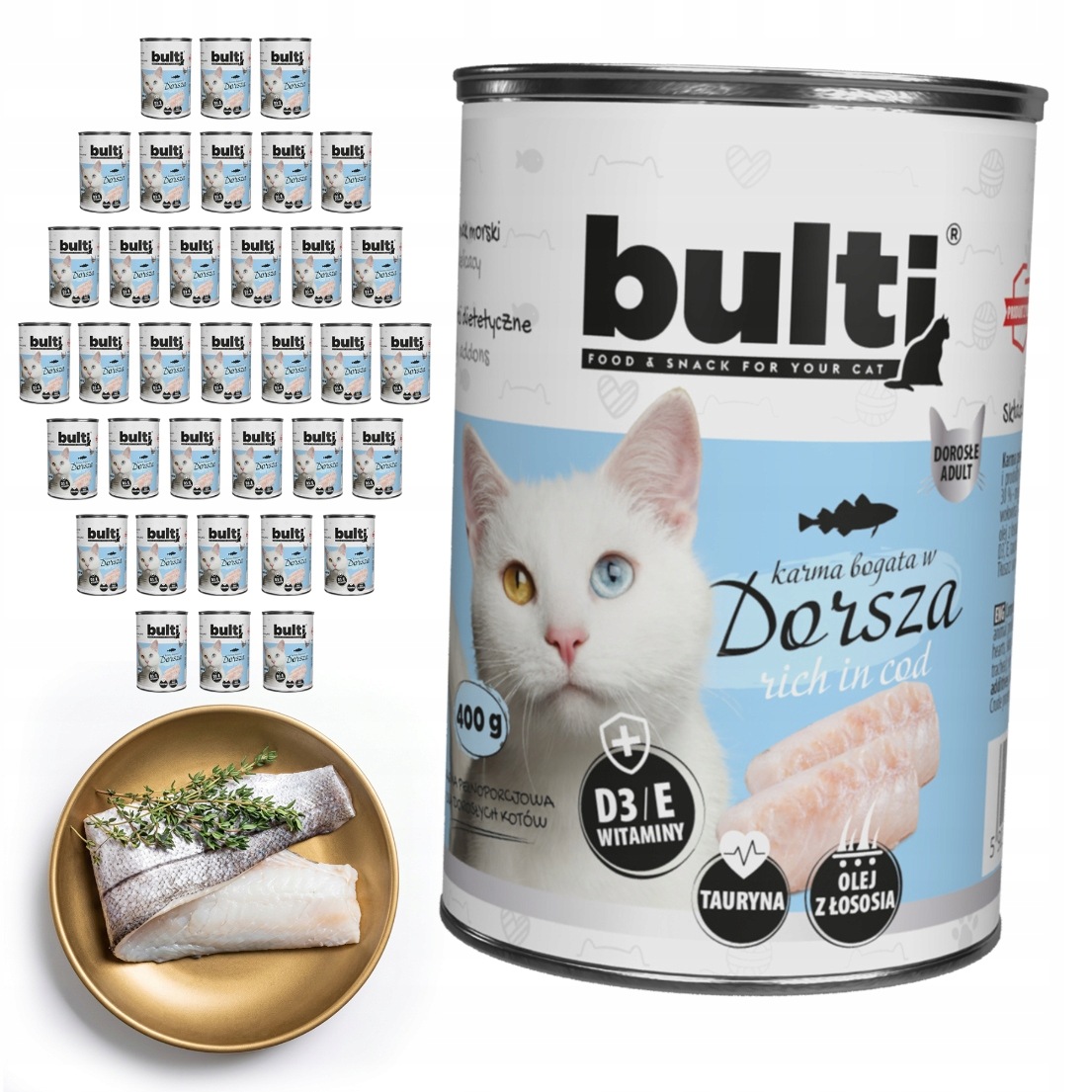Bulti mokré krmivo pro kočky Příčesek konzerva 36x400 g Kompletní krmivo