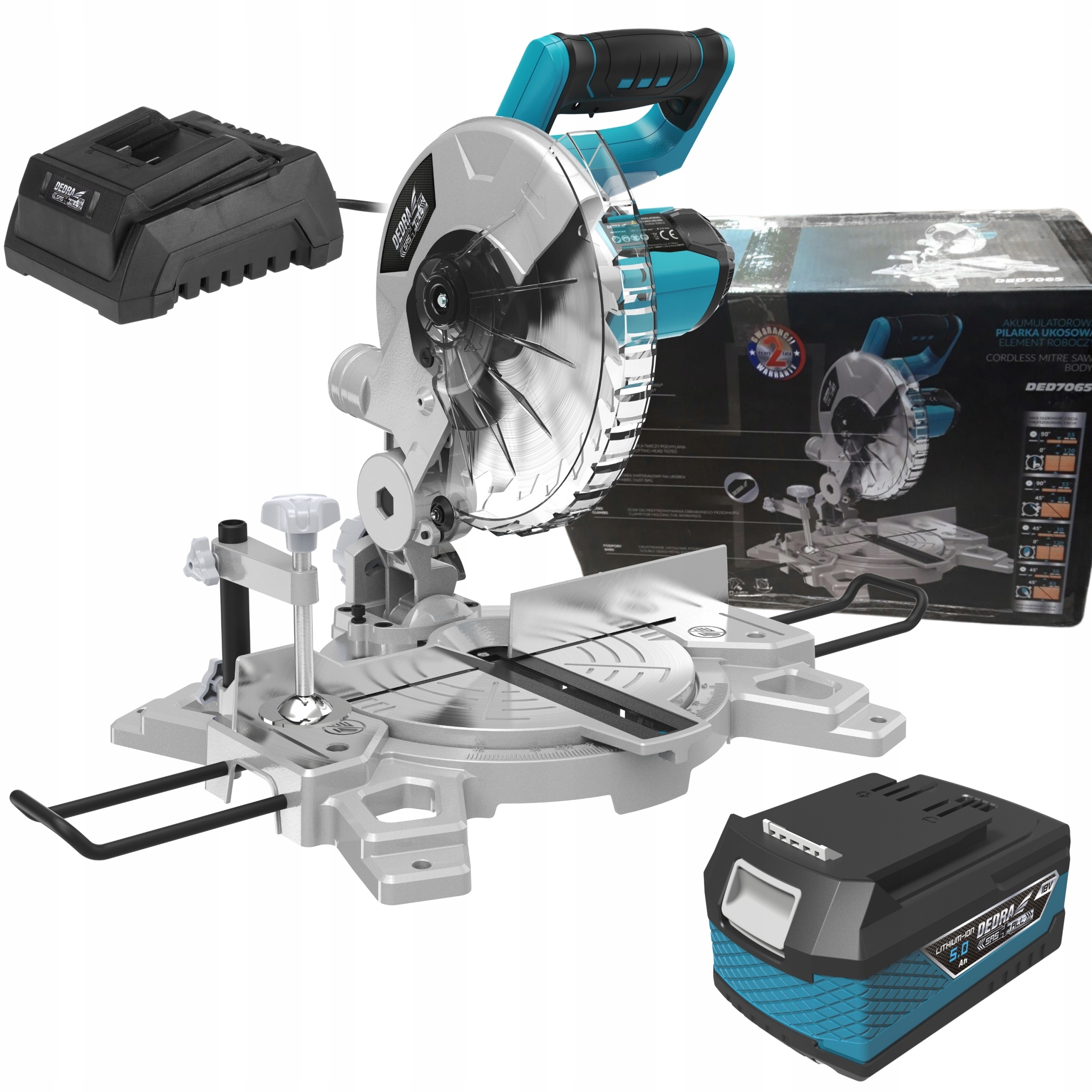 AKUMULATOROW PIŁA UKOSOWA UKOŚNICA 18V DEDRA + 5Ah