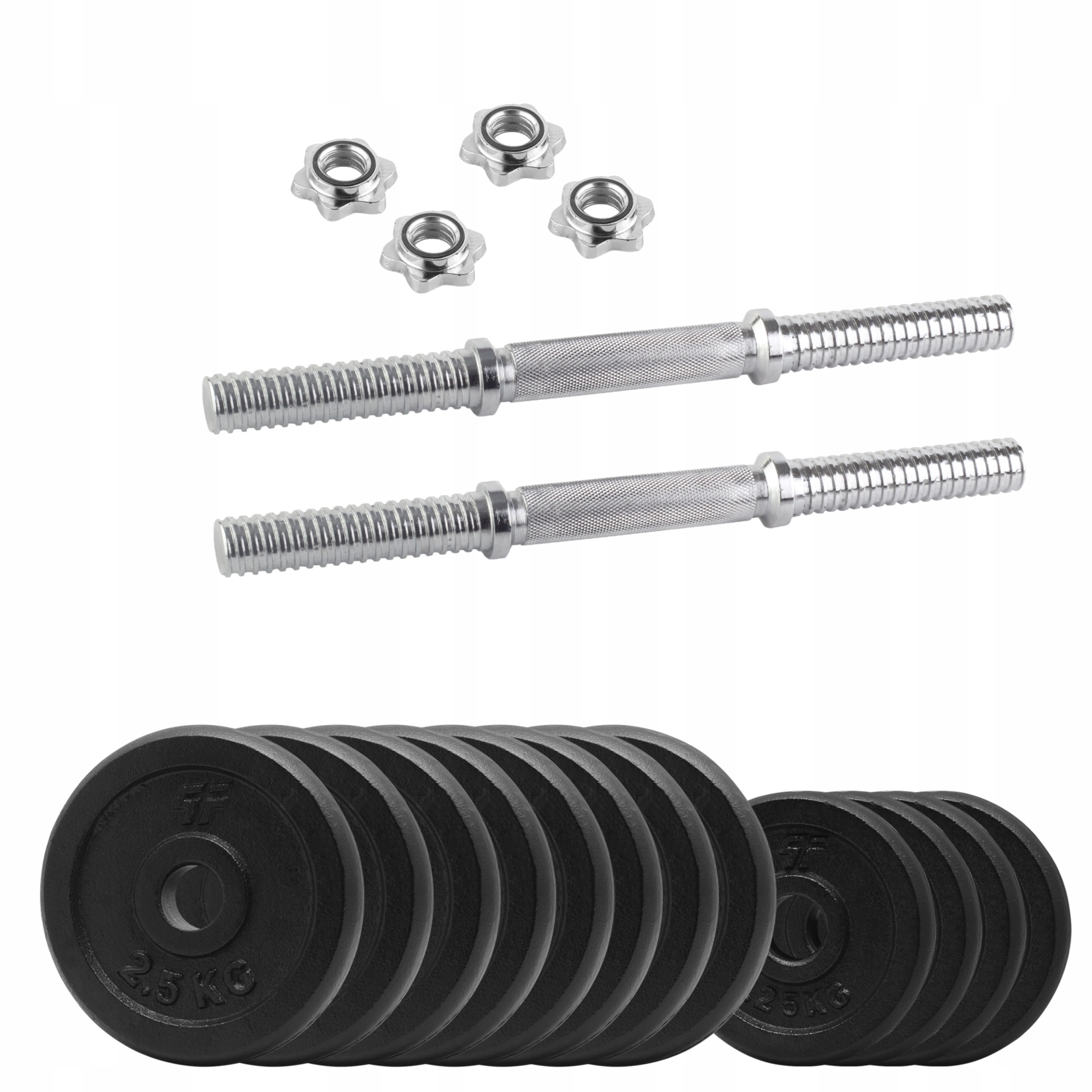 PLATINUM FITNESS HANTLE ŻELIWNE REGULOWANE 2 X 15kg HANTLE ŻELIWNE ŻELIWO Rodzaj żeliwne